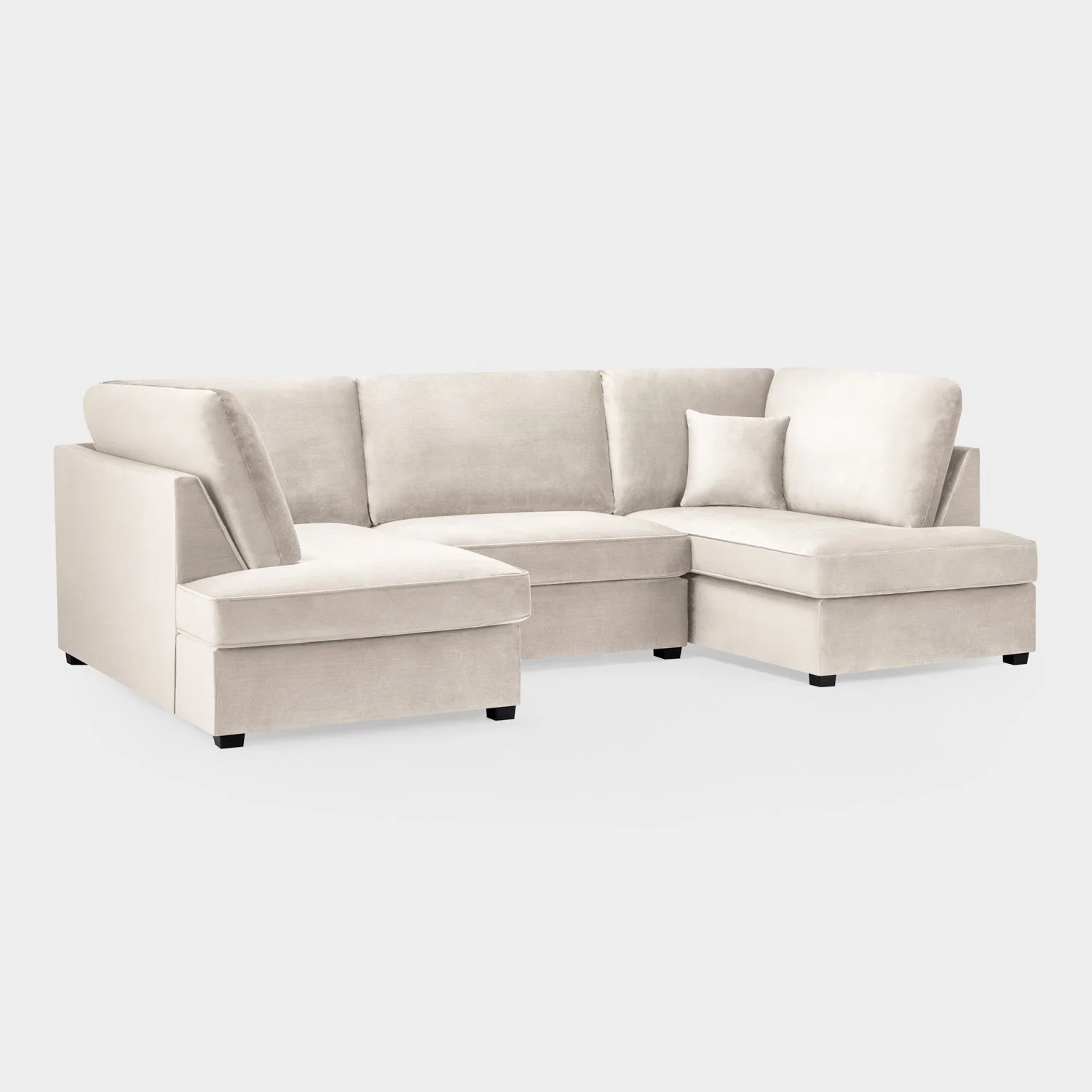 Carnaby Sofa Plush Beige U Shape Corner - Image 4