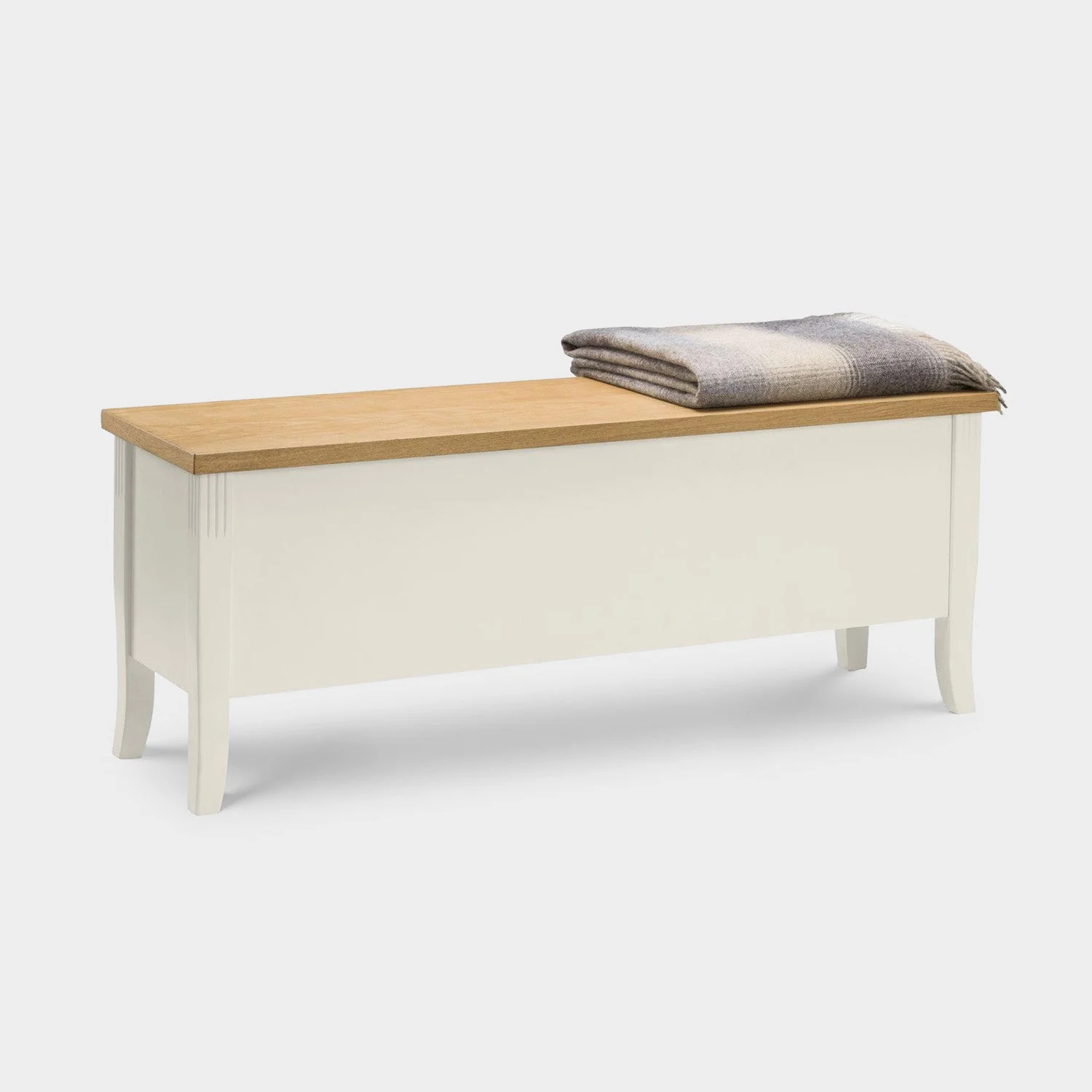 Dara Storage Bench Ivory/Oak - Image 3
