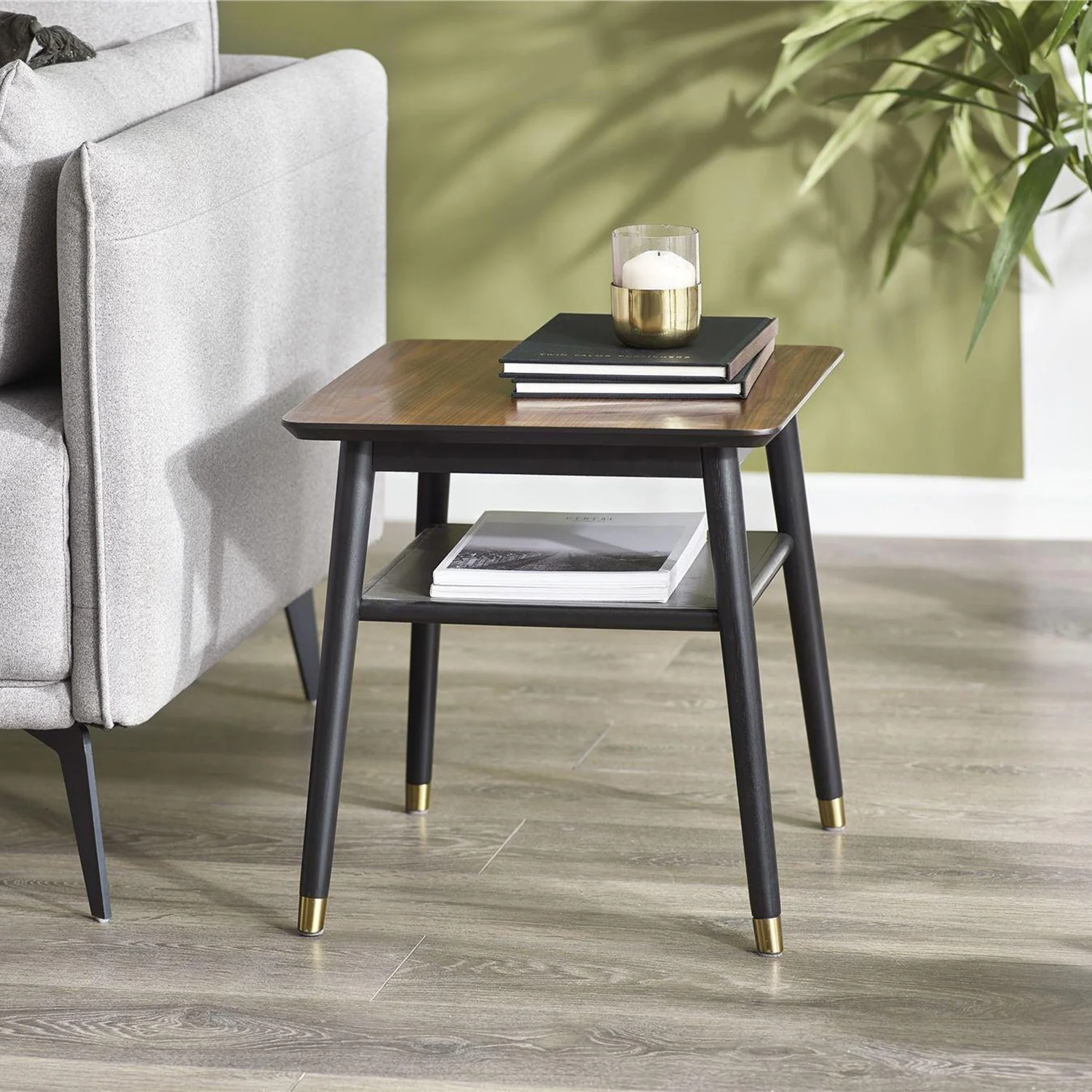 Flavia Lamp Table Black/Walnut - Image 6