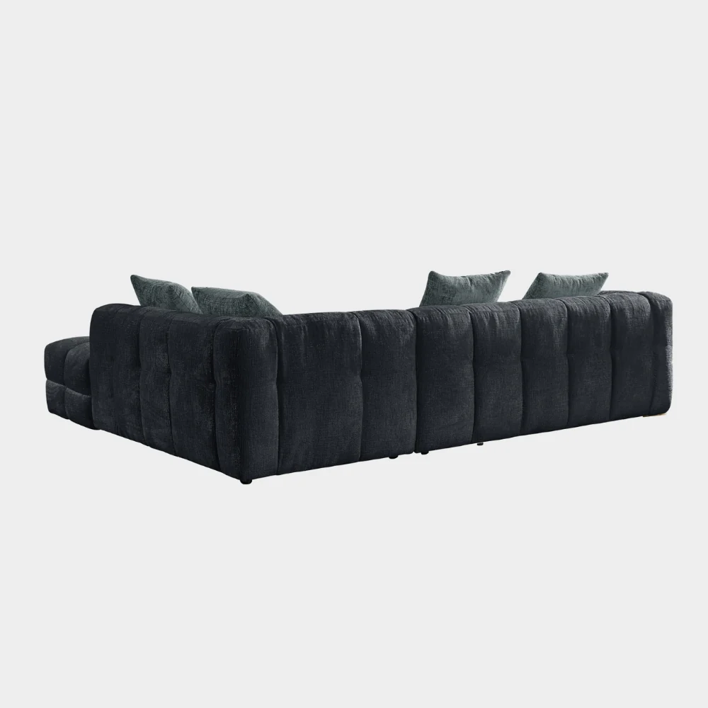 Genoa Sofa Charcoal Right Hand Corner - Image 3