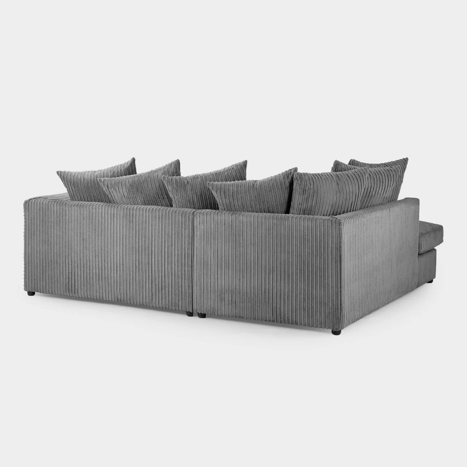 Harley Jumbo Sofa Grey Left Hand Facing Corner - Image 3