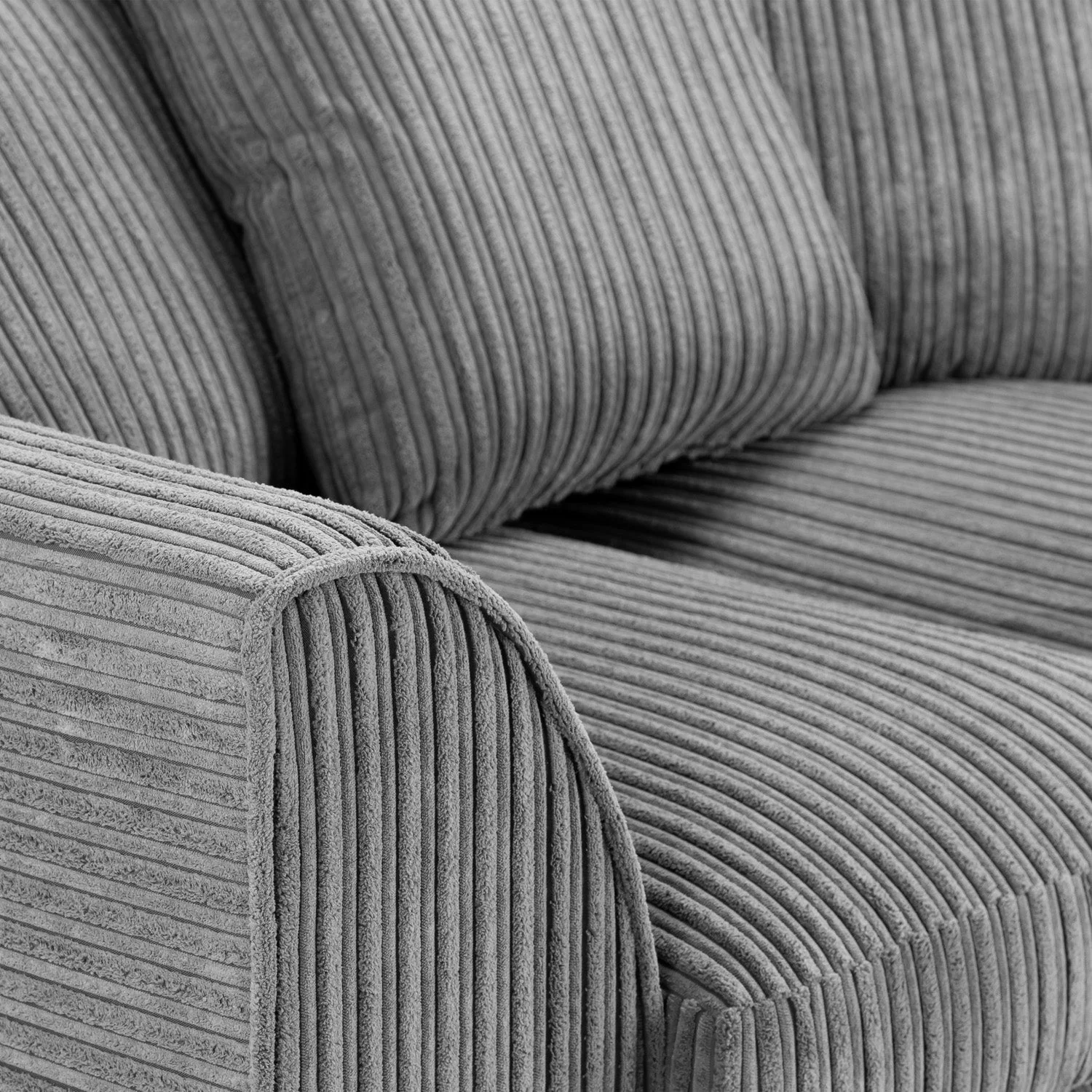 Harley Jumbo Sofa Grey Left Hand Facing Corner - Image 4
