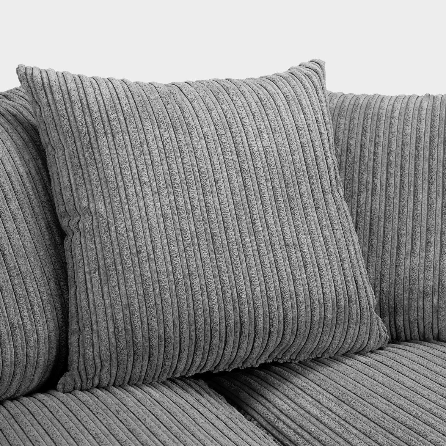 Harley Jumbo Sofa Grey Left Hand Facing Corner - Image 5