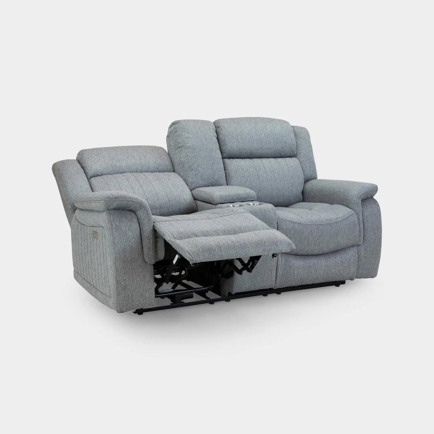 Linden Recliner Sofa Grey 2 Seater - Image 4
