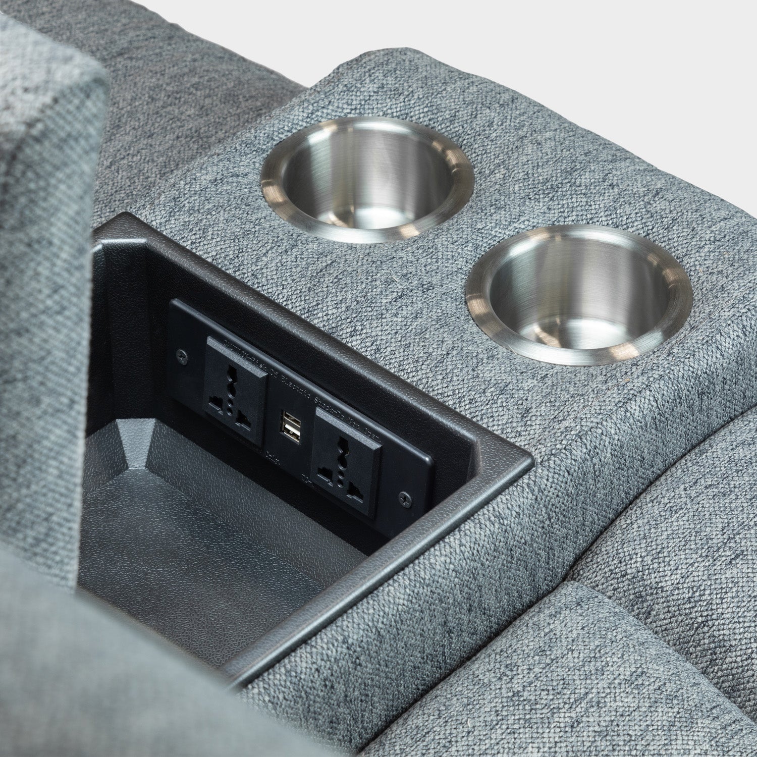 Linden Recliner Sofa Grey 2 Seater - Image 6