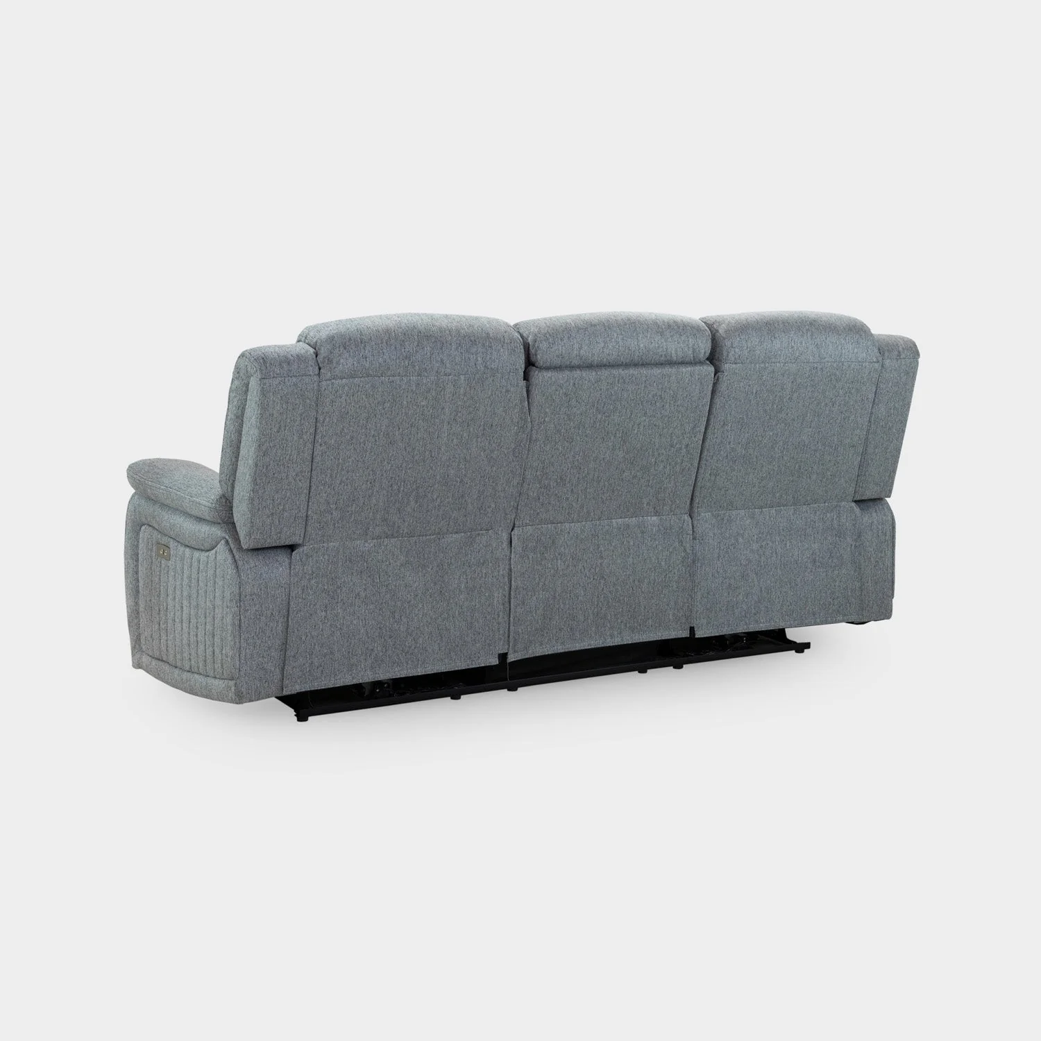 Linden Recliner Sofa Grey 3 Seater - Image 3