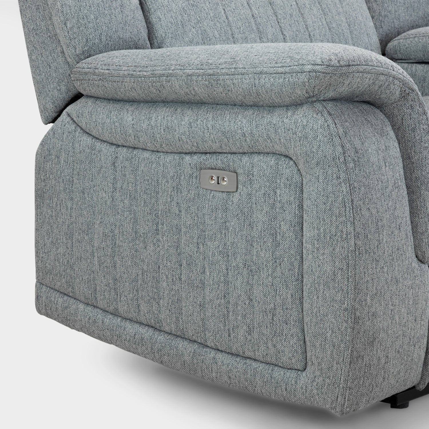 Linden Recliner Sofa Grey 3 Seater - Image 5