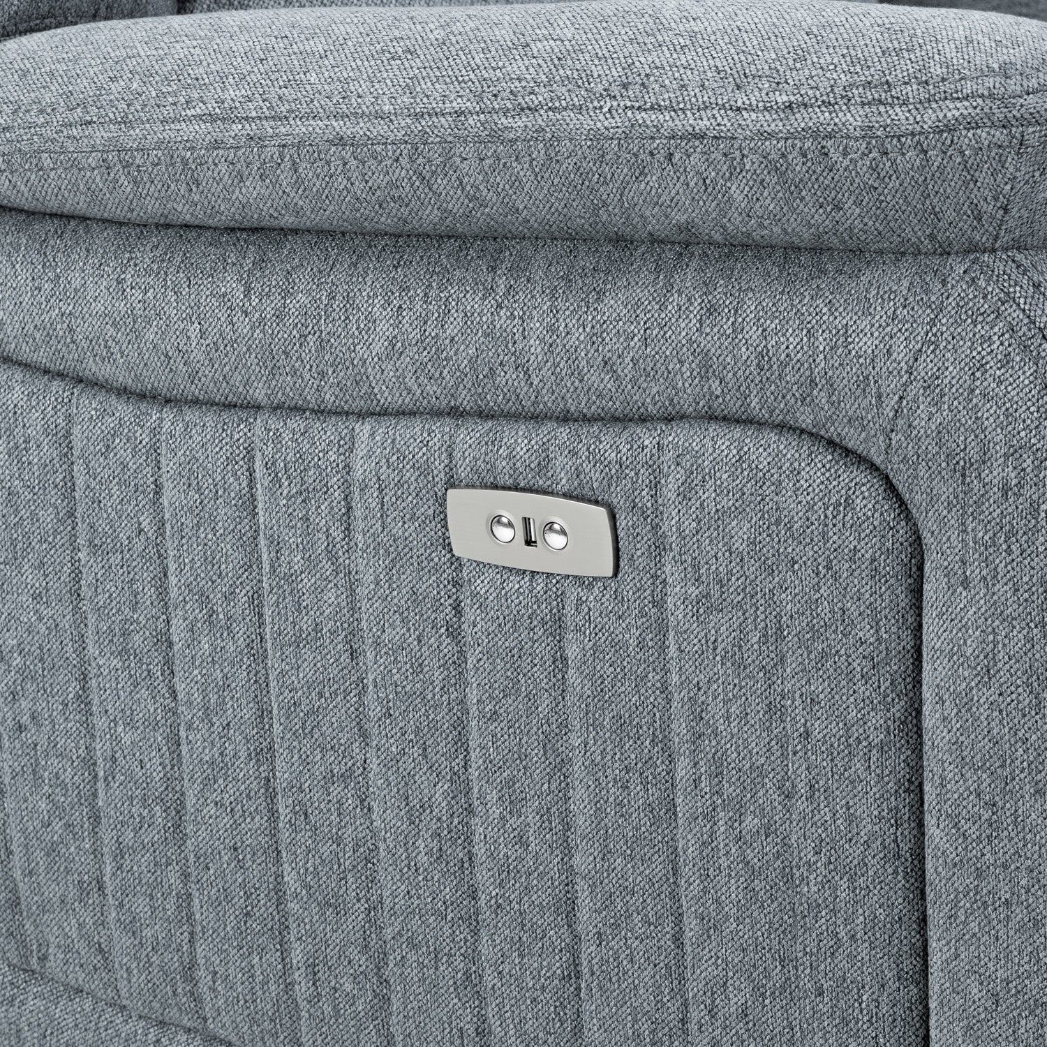 Linden Recliner Sofa Grey Armchair - Image 6