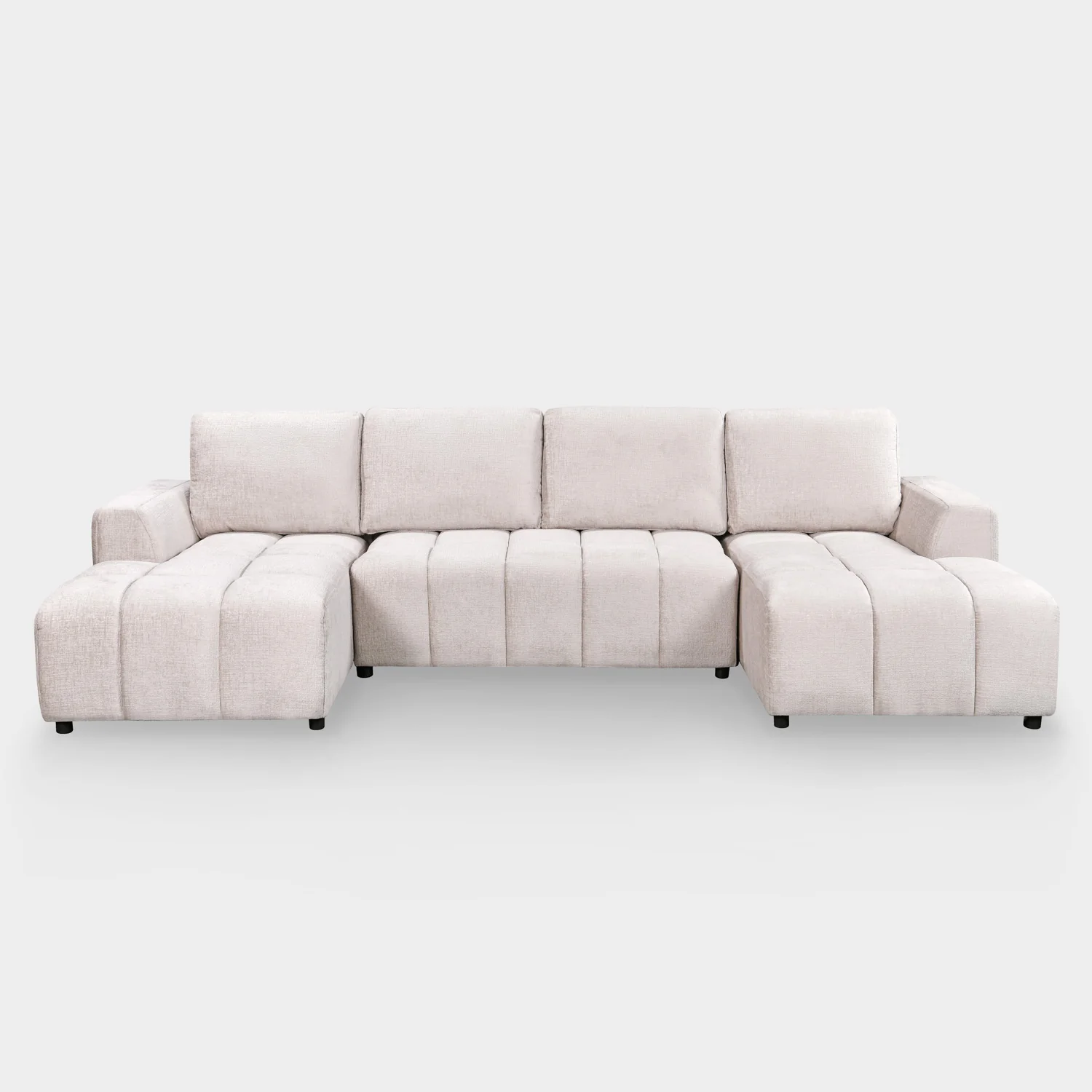 Lora Sofa Bed U Shape Corner Beige - Image 5