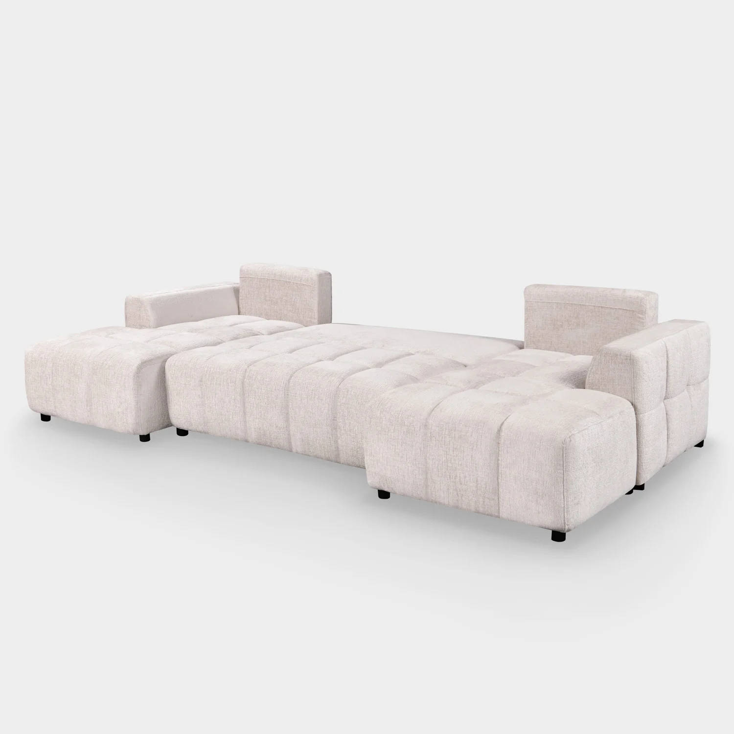 Lora Sofa Bed U Shape Corner Beige - Image 6
