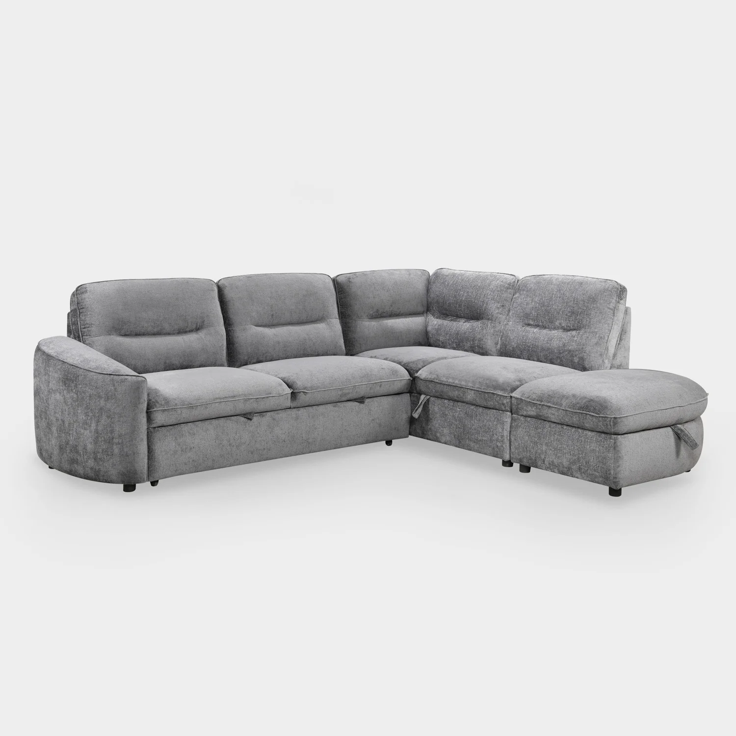 Mirella Sofa Bed Right Hand Facing Corner Dark Grey - Image 3