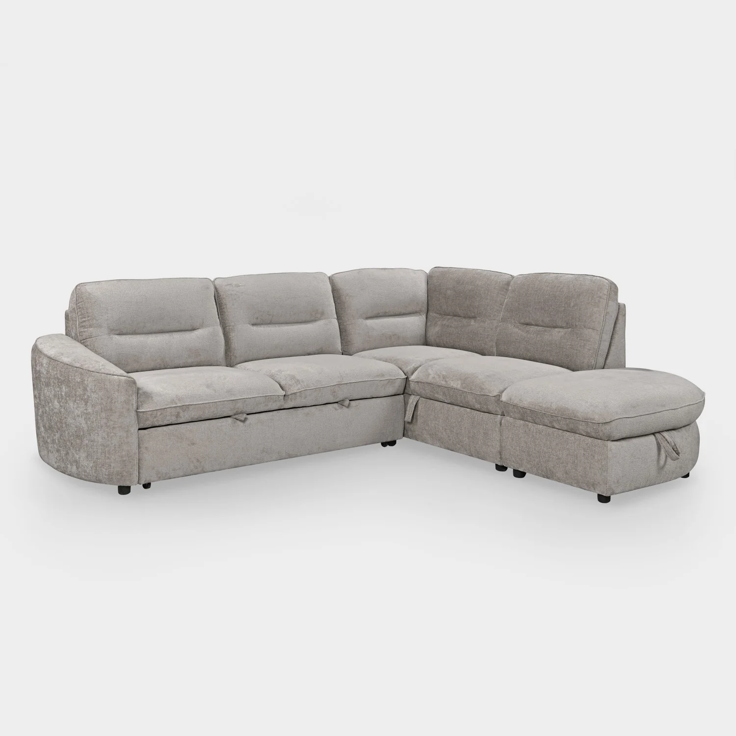 Mirella Sofa Bed Right Hand Facing Corner Grey - Image 3