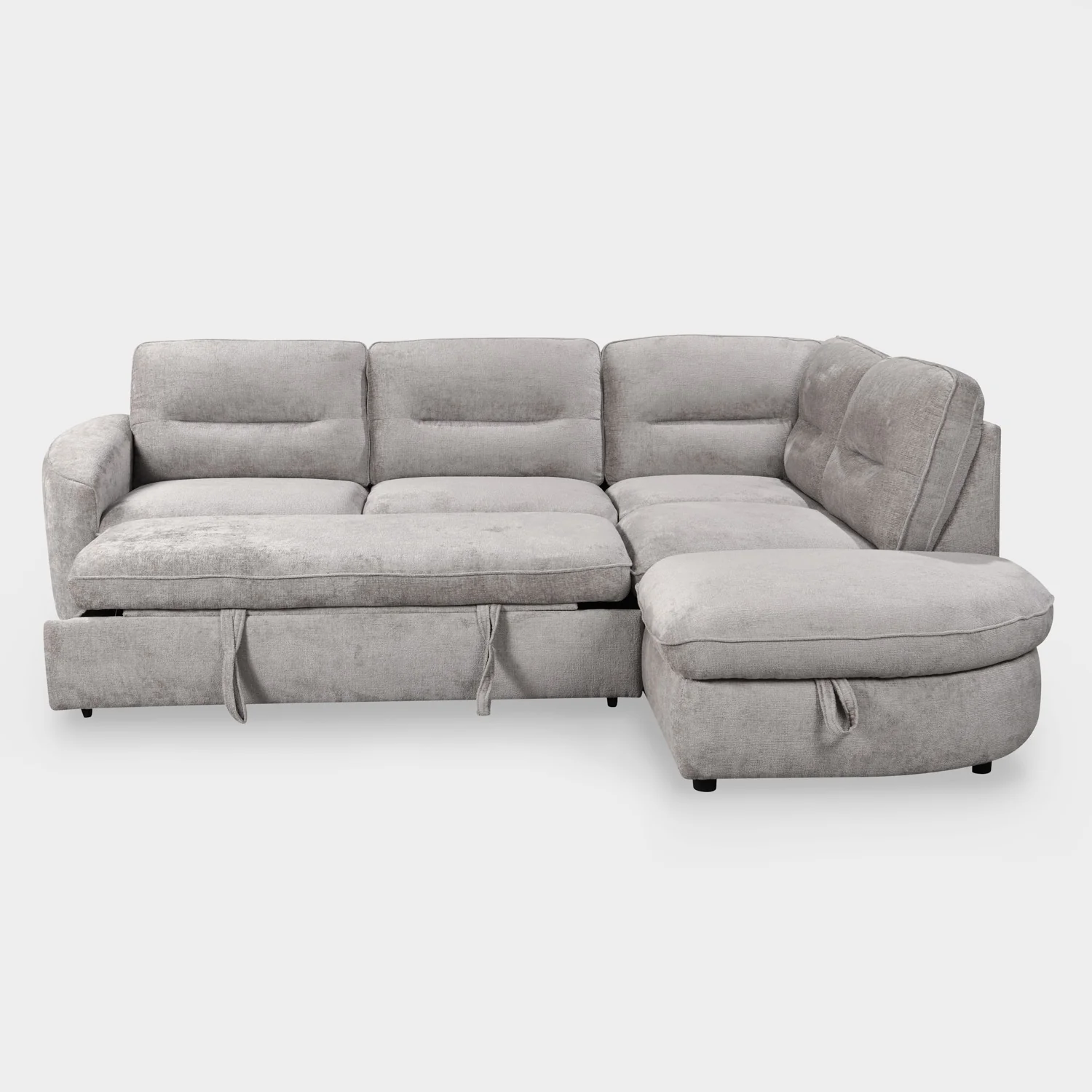 Mirella Sofa Bed Right Hand Facing Corner Grey - Image 4