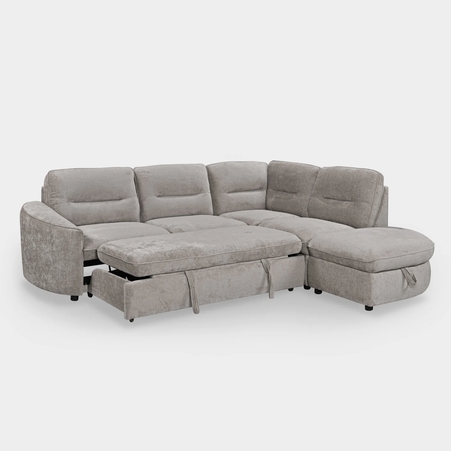 Mirella Sofa Bed Right Hand Facing Corner Grey - Image 5