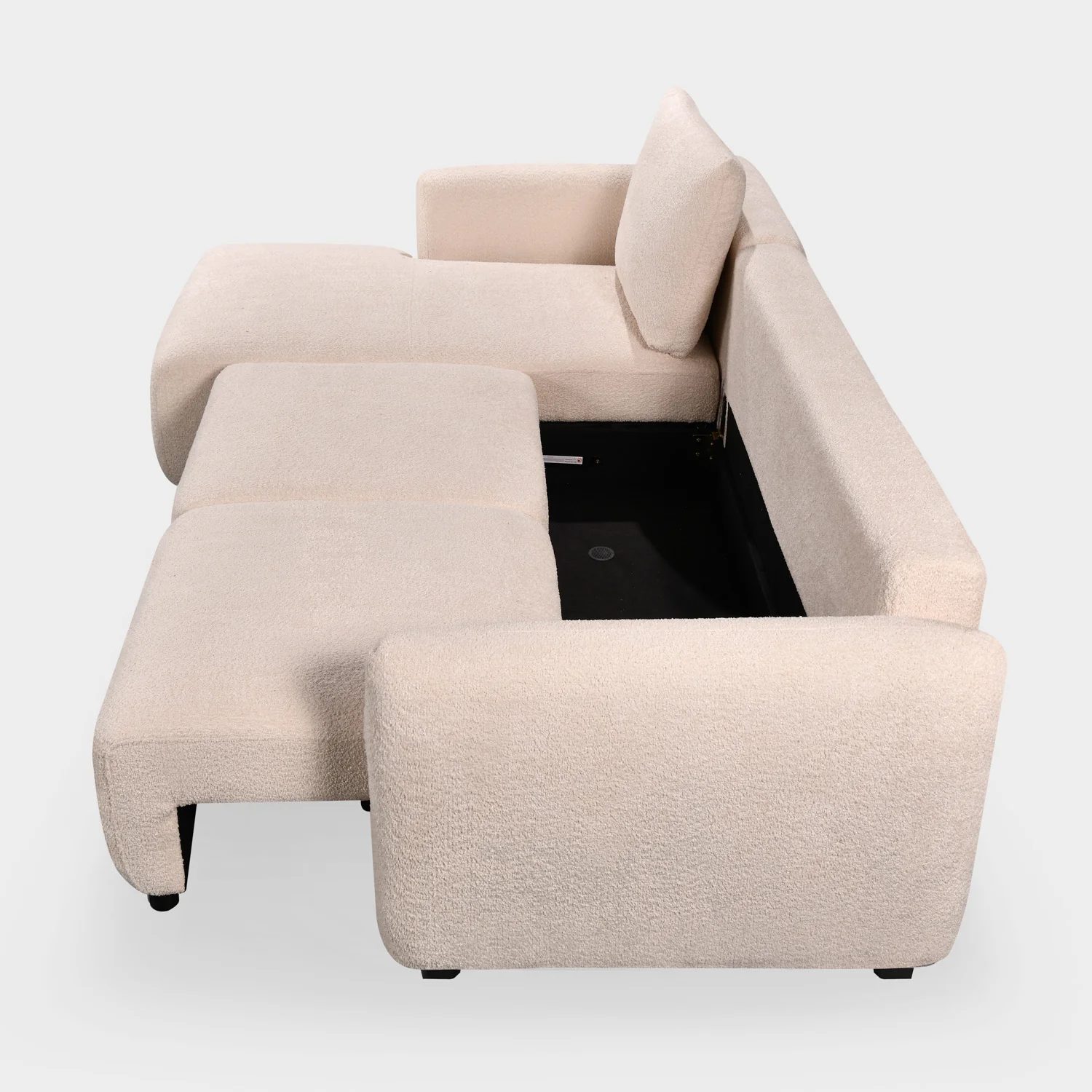 Sage Sofa Bed Left Hand Facing Corner Beige - Image 8