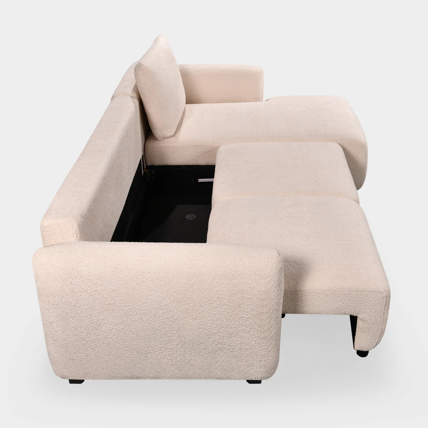 Sage Sofa Bed Right Hand Facing Corner Beige - Image 8