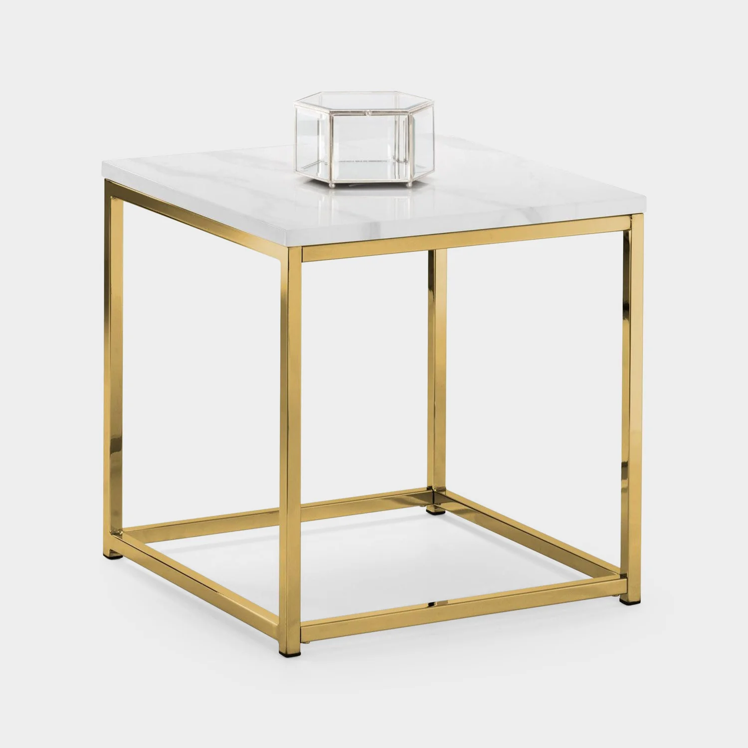 Skye Lamp Table White Marble/Gold - Image 3