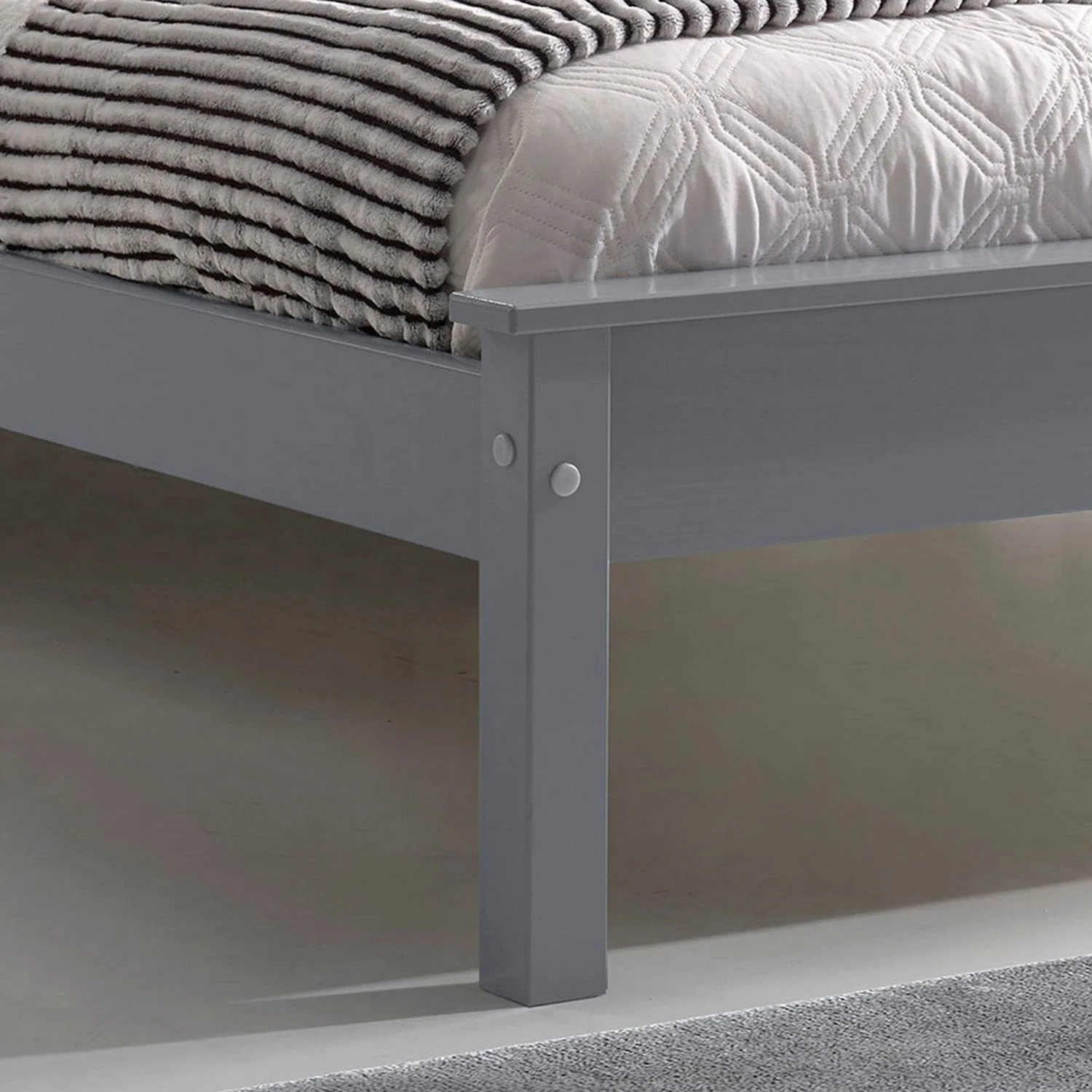 Taurus Bed Frame King Grey Low Footend - Image 4