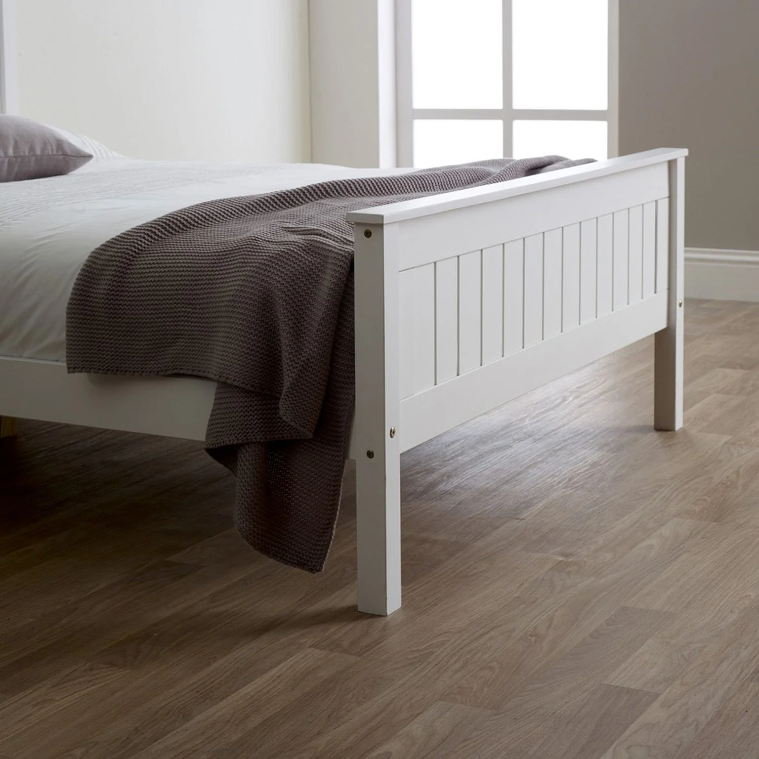 Taurus Bed Frame King White - Image 3