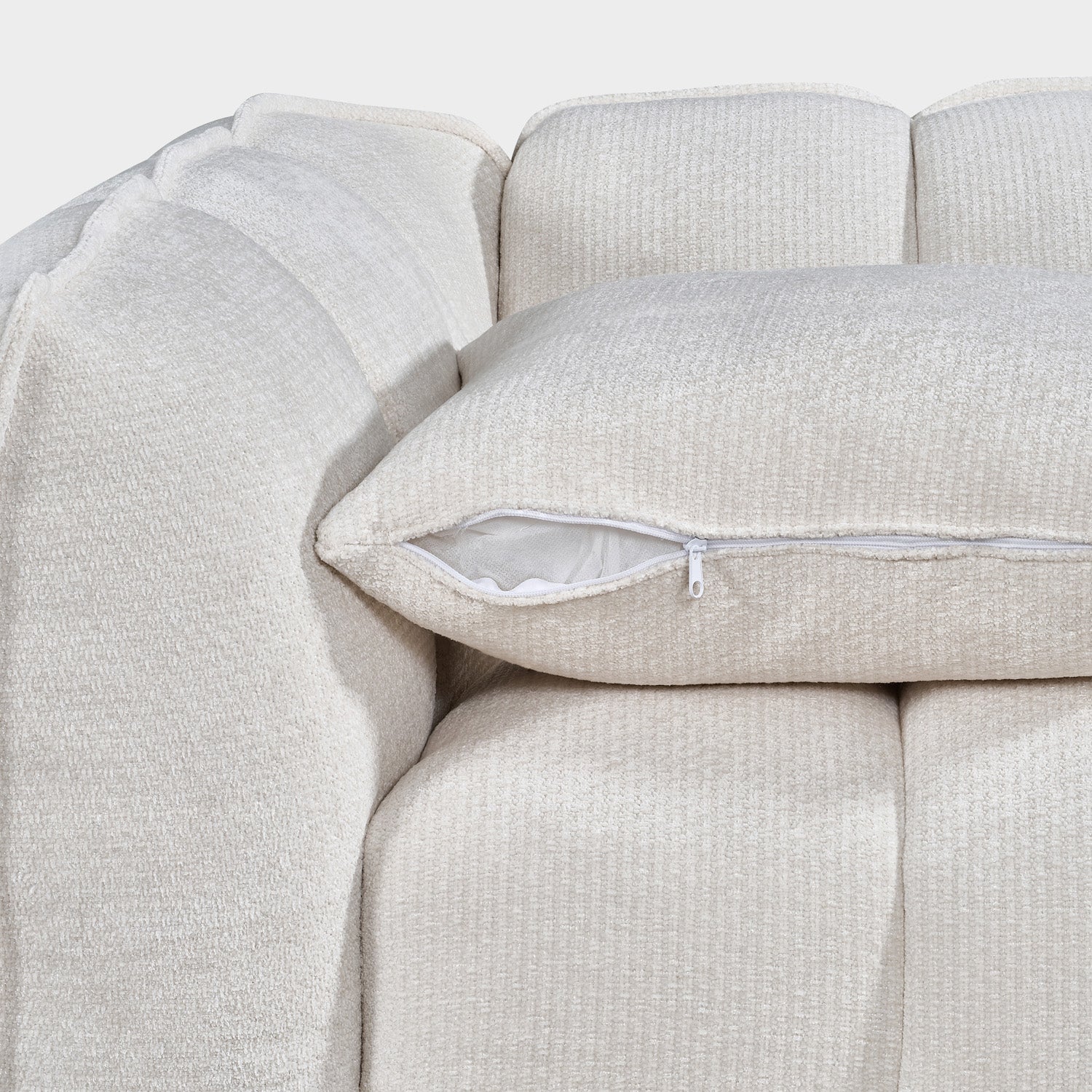 Venice Sofa Beige 3 Seater - Image 4